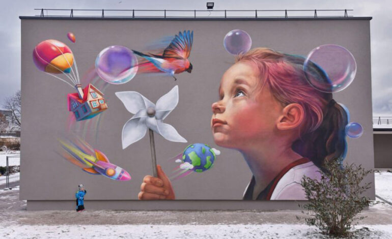 Captivating Urban Landscapes: Gyva Grafika Studio's Large-Scale Murals