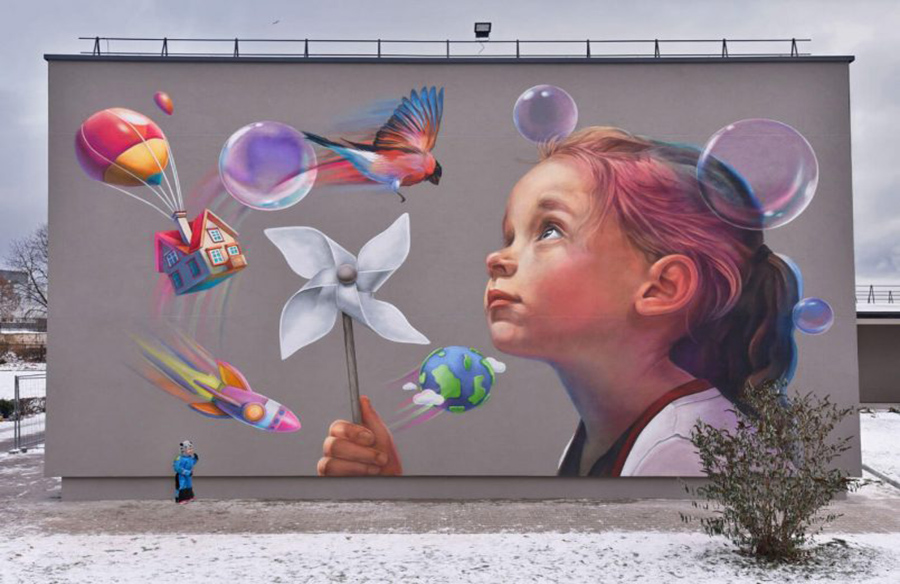 Captivating Urban Landscapes: Gyva Grafika Studio’s Large-Scale Murals